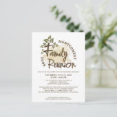 Moderne serie reünie Tree-uitnodiging Briefkaart (Staand voorkant)