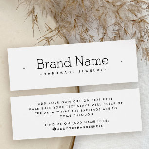 Moderne serif miniem dekmodel voor dekzeilen mini visitekaartjes