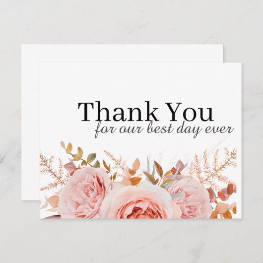 Moderne set 15 Dank u kaart (Voorkant / Achterkant)