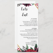 Moderne set 4-menukaart kaart (Voorkant / Achterkant)