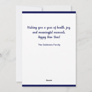 Moderne Shana Tova Script 3 Foto Joods Nieuwjaar  Feestdagenkaart