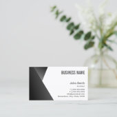 Moderne Sharp Black & White Architect Visitekaartje (Staand voorkant)