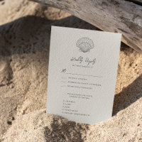 Moderne Shell Beach Ocean Bestemming Bruiloft