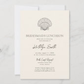 Moderne Shell Beach Ocean Bruidsmeisjes Luncheon Kaart (Voorkant)