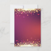 Moderne Shimmer Gold Glitter Stippen RSVP Reageren (Achterkant)