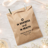 Moderne SICKNESS and HEALTH Wedding Recovery Bedankzakje (Geknipt)