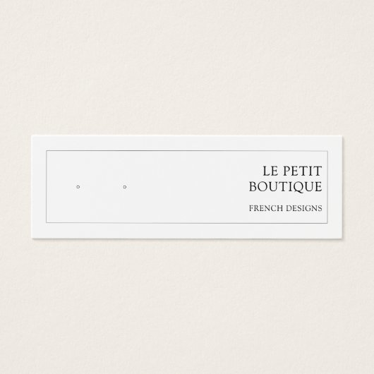 Moderne Sieraden Business QR Code Oorbel Display Mini Visitekaartjes (Voorkant)