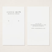 Moderne sieraden oorbel display Kaart (Voorkant /achterkant)