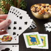 Moderne Silhouet van Polospeler Paardrijden Sport Pokerkaarten (Insitu)