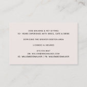 Moderne Silhouette Hond Wandelen Visitekaartje (Achterkant)