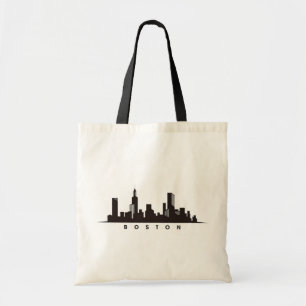Moderne Silhouette van de Stad Geschenk Boston S Tote Bag