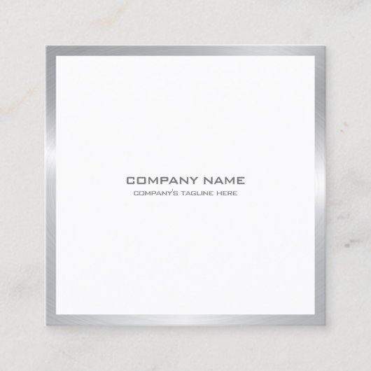 Moderne silv-grens wit vierkante visitekaartje (Voorkant)