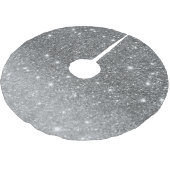 Moderne Silver Glitter Sparkles Kerstboom Rok (Gekanteld)