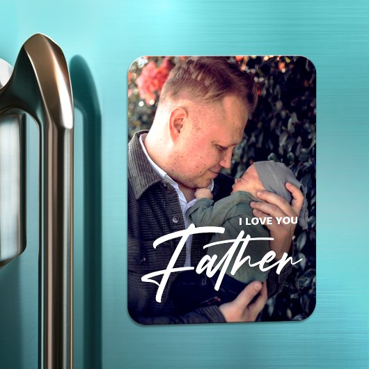 Moderne simpel voor vader Ik hou van je vaders dag Magneet