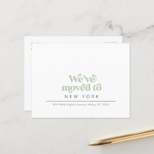 Moderne simpele aankondiging van briefkaart