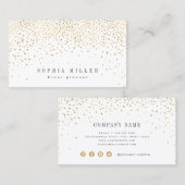 Moderne, simpele faux goudglitter professional visitekaartje (Voorkant / Achterkant)