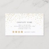 Moderne, simpele faux goudglitter professional visitekaartje (Achterkant)