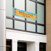 Moderne Simpele Herfstblad Oogst Spandoek (Buitenkant Gebouw)