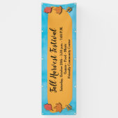 Moderne Simpele Herfstblad Oogst Spandoek (Verticaal)