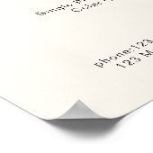 Moderne Simpele Prijslijst Poster (Hoek)