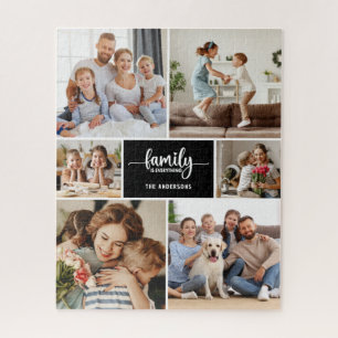 Moderne simpele Script Familie Foto Legpuzzel