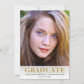 Moderne Simple 2 Photo Faire-part de graduation (Devant)