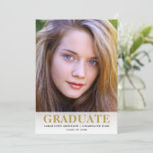 Moderne Simple 2 Photo Faire-part de graduation (Debout devant)