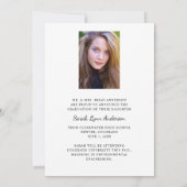Moderne Simple 2 Photo Faire-part de graduation (Dos)