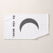 Moderne simple à la citation de la lune (Serviette à main)