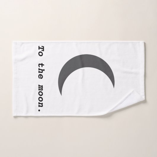 Moderne simple à la citation de la lune (Serviette à main)