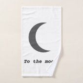 Moderne simple à la citation de la lune (Serviette à main)