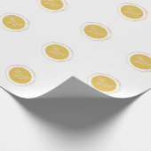 Moderne Simple Add Couple Name Date Bedankt Wrapp Cadeaupapier (Hoek)
