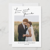 Moderne Simple Amour et Merci Mariage (Devant)