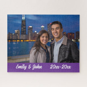 Moderne Simple Anniversaire Photo Puzzle