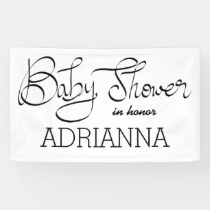 Moderne Simple Baby shower Typografie Spandoek