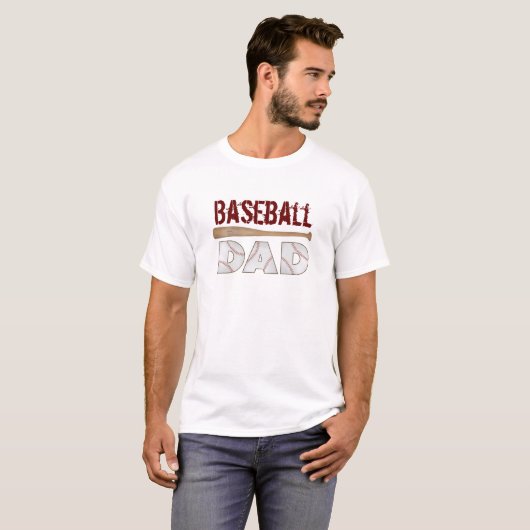 Moderne Simple Baseball Pap Name and Number T-shirt (Voorkant volledig)