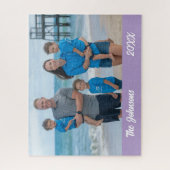 Moderne Simple Beach Family Photo Jigsaw Puzzle (Vertical)