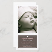 Moderne simple bébé fille Faire-part de naissance (Devant / Derrière)