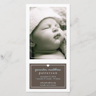 Moderne simple bébé garçon Faire-part de naissance