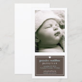 Moderne simple bébé garçon Faire-part de naissance (Devant / Derrière)