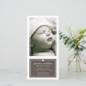 Moderne simple bébé garçon Faire-part de naissance (Debout devant)