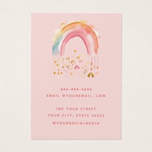 Moderne simple bijoux Arc-en-ciel Écouter Carte d' (Dos)