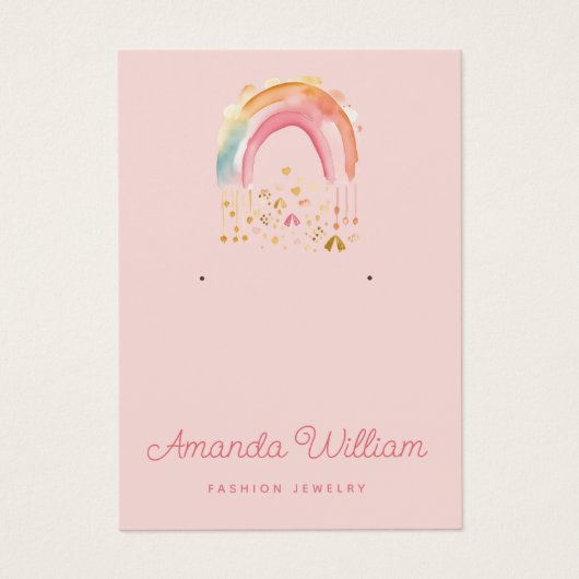 Moderne simple bijoux Arc-en-ciel Écouter Carte d' (Devant)