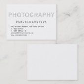 Moderne Simple Blanc Chubby Taille Carte de visite (Devant / Derrière)