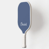 Moderne Simple Blue Script Custom Name Pickleball Paddle (Links)