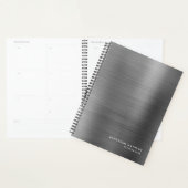 Moderne simple brossé métal gris argent (Devant avec enveloppe)