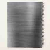 Moderne simple brossé métal gris argent (Dos)