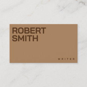 Moderne Simple Brown et Carte de visite Tan