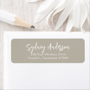 Moderne Simple Calligraphy Return Address Etiket