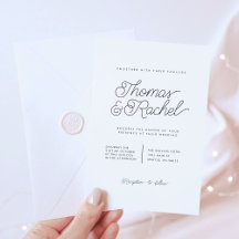Moderne Simple Calligraphy Script Wedding